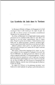 Les Symboles de Jade dans le Taoïsme